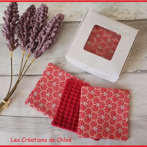 Boite de 8 lingettes démaquillantes coton et nid d'abeilles