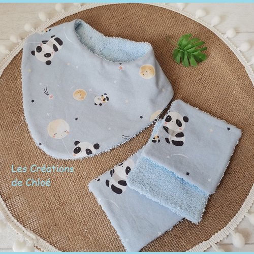 Ensemble naissance bavoir et 10 lingettes