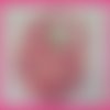 Bavoir bébé coton imprimé 3d rose et motif caniches