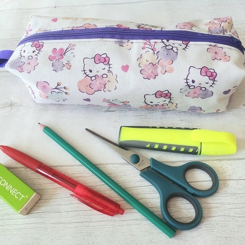 Trousse d'école fille motif hello kitty