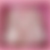 Coffret naissance/box naissance 12 lingettes rose motifs souris