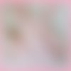 Doudou plat carré coton rose oreilles de lapin