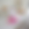 Boite de 12 lingettes bébé coton et éponge bambou fuchsia