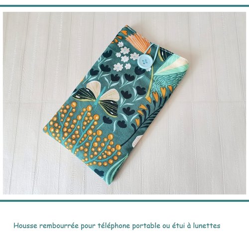 Housse/étui rembourré téléphone portable/étui à lunettes