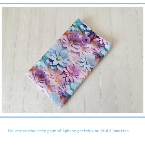 Housse/étui rembourré téléphone portable tissu effet 3d