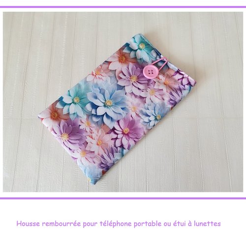 Housse/étui rembourré téléphone portable tissu effet 3d