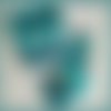 Panier et 12 lingettes bébé turquoise et vert