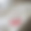 Bavoir bébé coton motif chouettes et  nid d'abeilles saumon