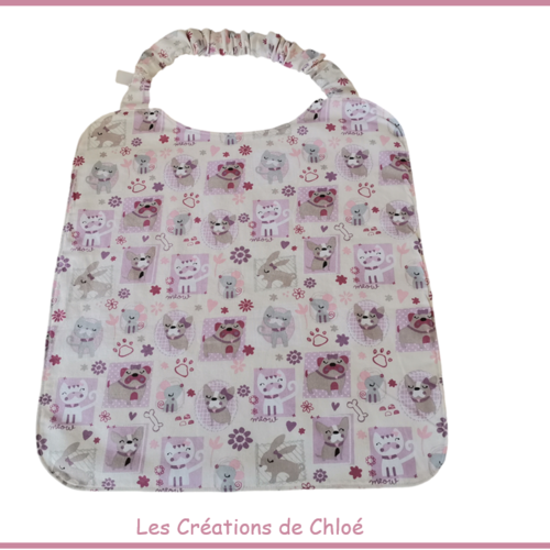 Serviette de cantine élastique motif animaux