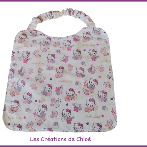 Serviette de cantine élastique motif hello kitty