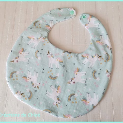 Bavoirs bébé coton et nid d'abeilles blanche