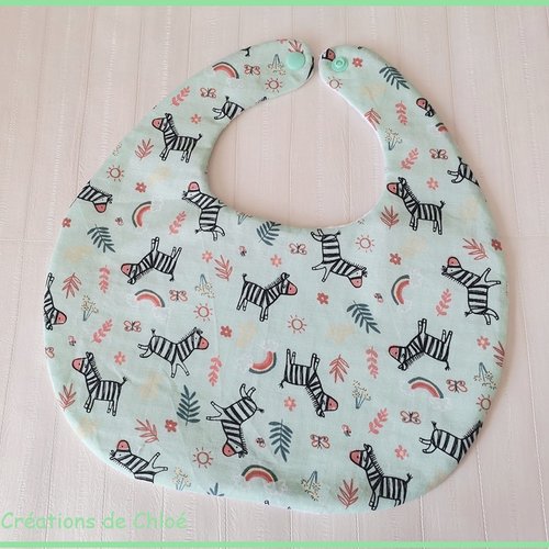 Bavoirs bébé coton et nid d'abeilles blanche