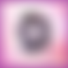 Chouchou coton noir et violet