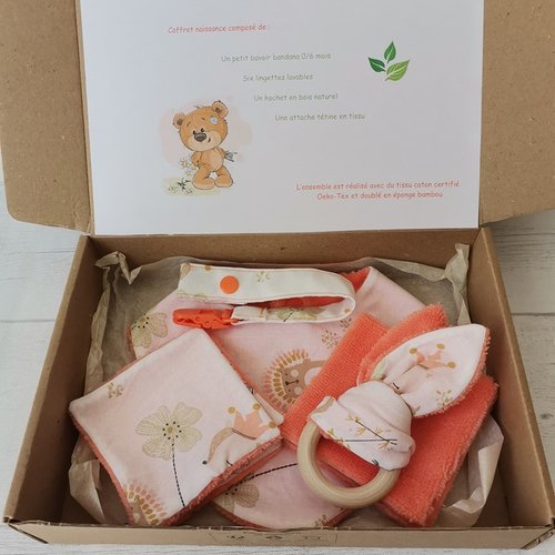 Coffret /box naissance orange/animaux
