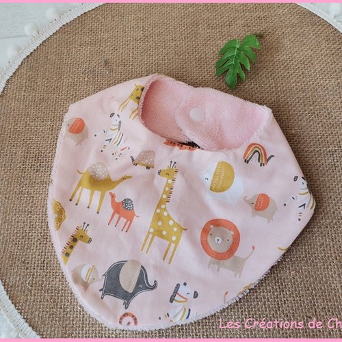 Bavoirs bébé coton et éponge bambou