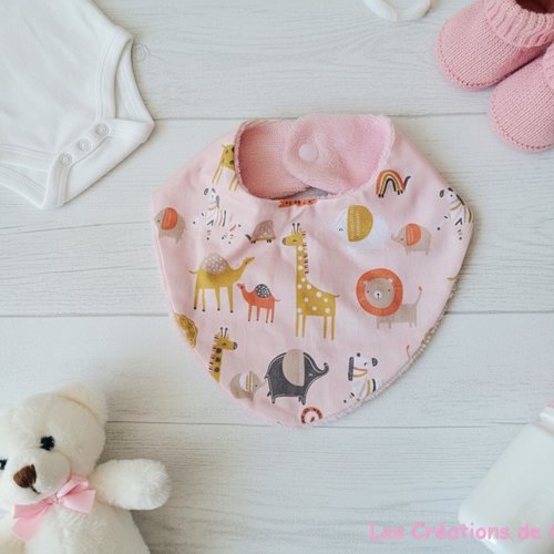 Bavoirs bébé coton et éponge bambou