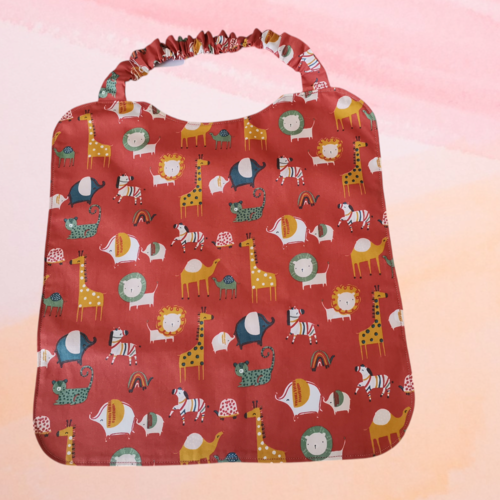 Serviette de cantine élastique motif animaux