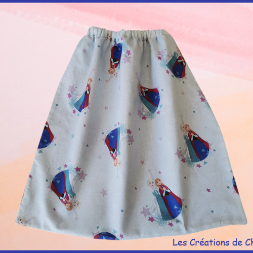 Serviette de cantine élastique motif reine des neiges