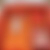 Box gant de toilette et 8 lingettes couleur orange