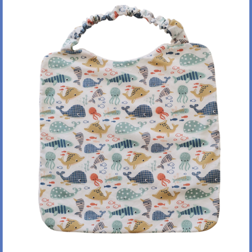 Serviette de cantine élastique motifs poissons