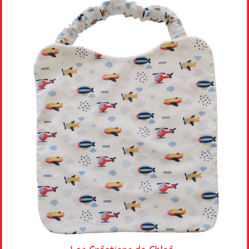 Serviette de cantine élastique motifs aviations