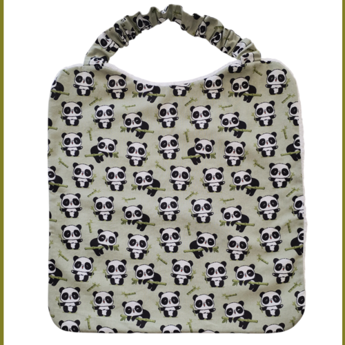 Serviette de cantine élastique motifs panda