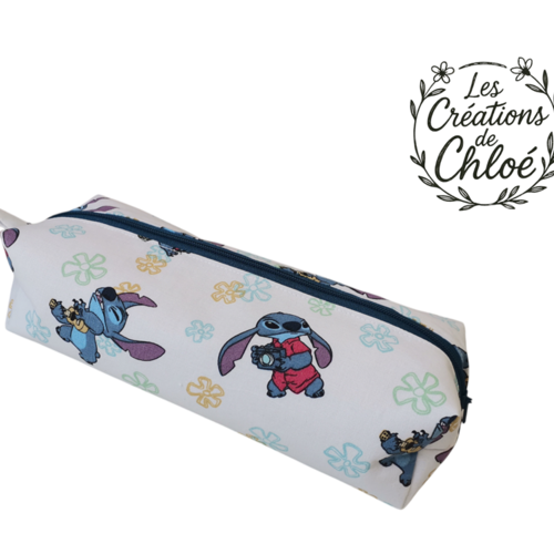 Trousse enfant double entoilage motifs stitch
