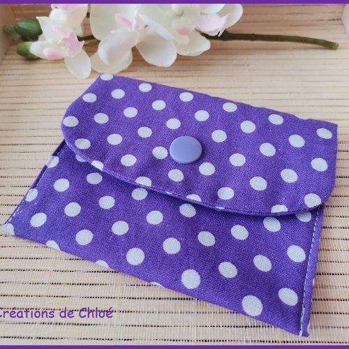 Porte carte ou monnaies tissus coton