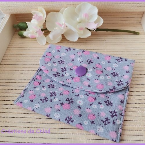 Porte carte ou monnaies tissus coton