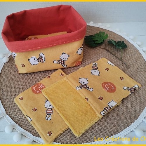 Panier et 6 lingettes bébé
