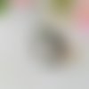 Bagues cabochon verre 16 mm motifs fleurs multicolores