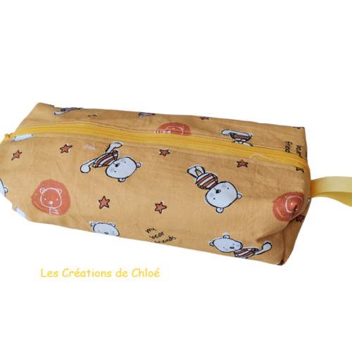 Trousse d'école fille ou garçon motif oursons