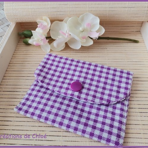 Porte carte ou monnaies tissus coton
