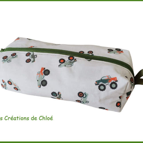 Trousse d'école garçon motif monster truck