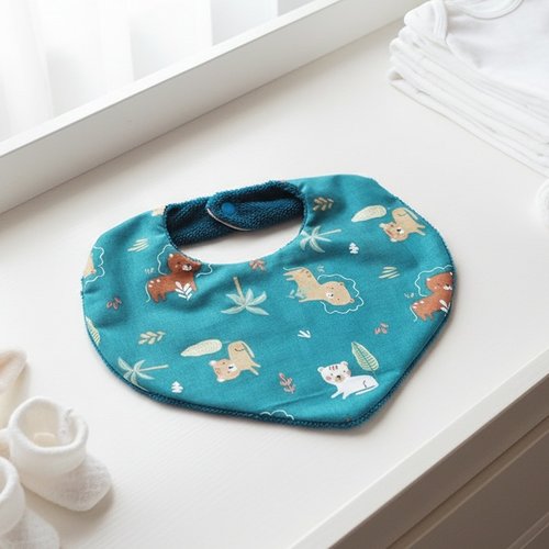 Bavoirs bébé coton et éponge bambou