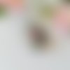 Bagues cabochon verre 16 mm fleur rose