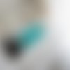 Etui simili cuir vert turquoise et coton pour téléphone portable - liquidation stock