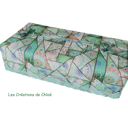 Housse pour boite à mouchoirs motifs géométriques