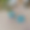 Boucles d'oreilles acier inoxydable et perles turquoise