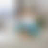 Box gant de toilette et 8 lingettes couleur bleu ciel