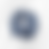 Chouchou coton bleu et blanc
