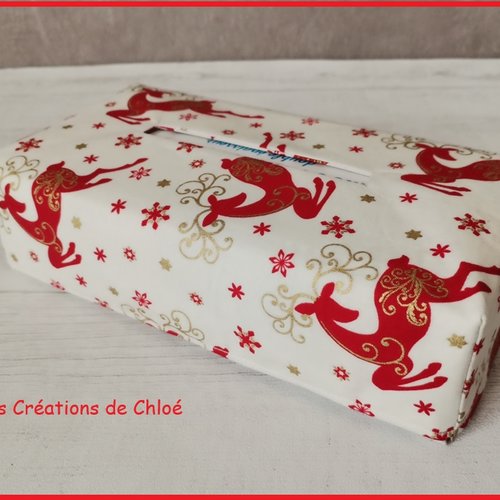 Housse pour boite à mouchoirs thème noël