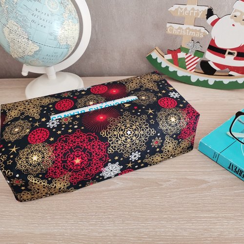 Housse pour boite à mouchoirs thème noël