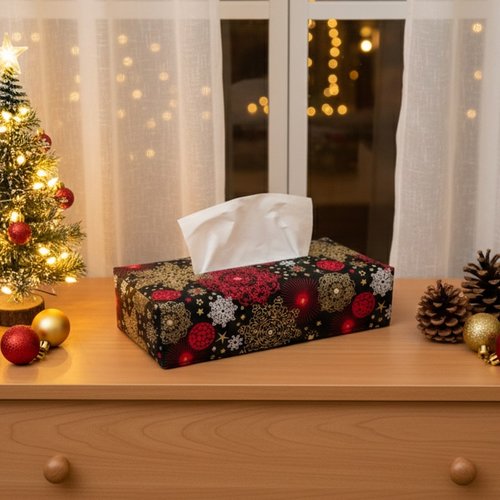 Housse pour boite à mouchoirs thème noël