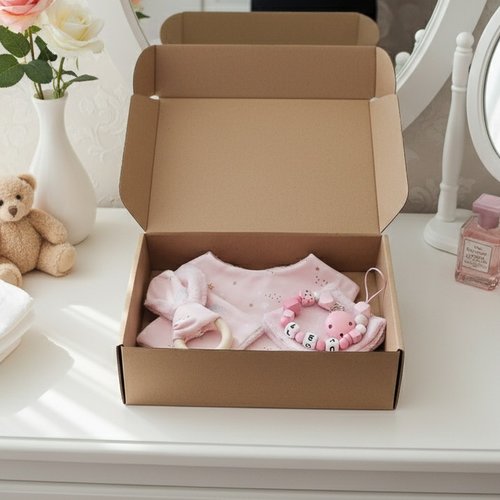 Coffret naissance/box naissance rose