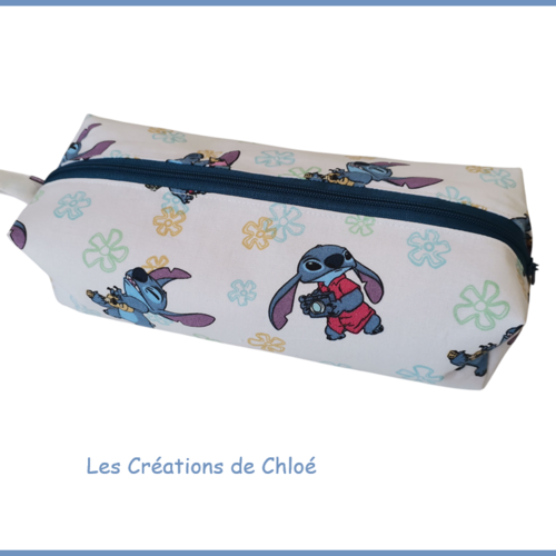 Trousse enfant double entoilage motifs stitch