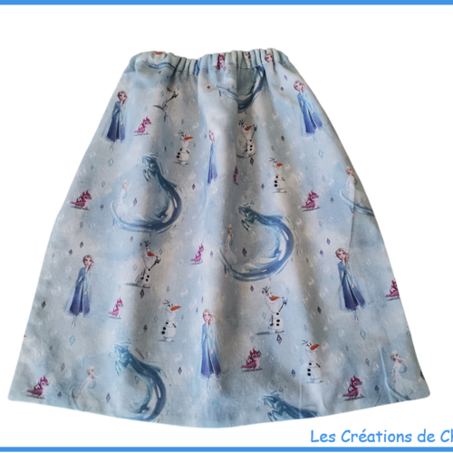 Serviette de cantine élastique motif reine des neiges