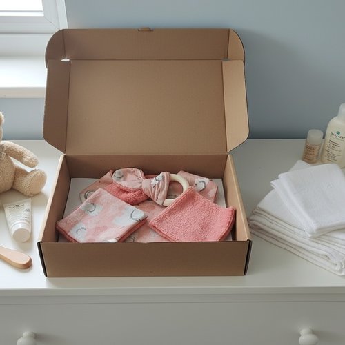 Coffret naissance/box naissance saumon/éléphants