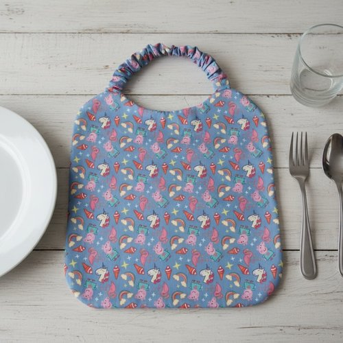 Serviette de cantine élastique coton imprimé