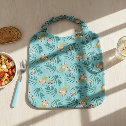 Serviette de cantine élastique coton imprimé
